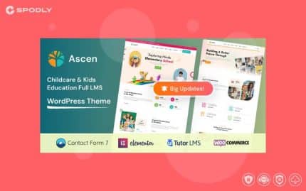Wordpress Theme Ascen - Childcare & Kids Education LMS WordPress Theme
