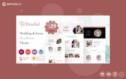Wordpress Theme Bissful - Wedding & Event WordPress Theme