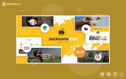Wordpress Theme Dairy Farm - Eco Products, Milk & Cheese WordPress Theme