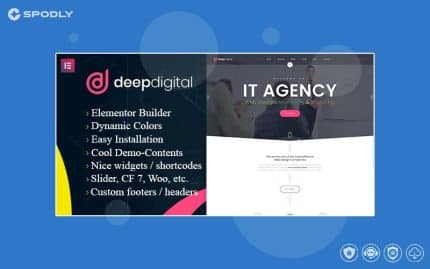 Wordpress Theme DeepDigital – Web Design Agency WordPress Theme