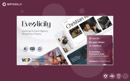 Wordpress Theme Eventicity - Catering & Meeting Conference WordPress Theme