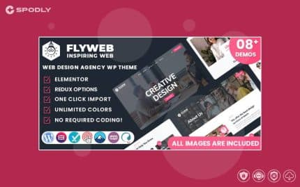 Wordpress Theme Flyweb - Web Design Agency WordPress Theme
