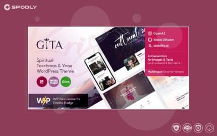 Wordpress Theme Gita - Yoga WordPress Theme + Store & Donations