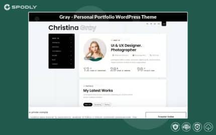 Wordpress Theme Gray - Tema WordPress para Porfolio Personal