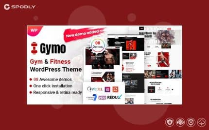 Wordpress Theme Gymo - Gym & Fitness WordPress Theme