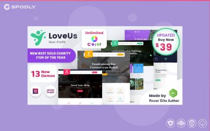 Wordpress Theme Loveus - NonProfit Charity WordPress Theme