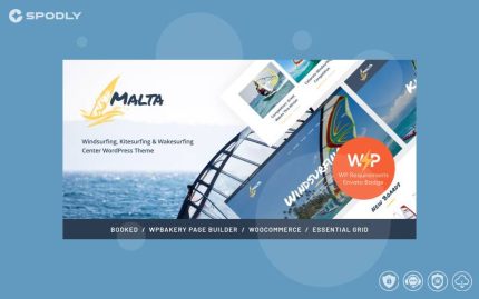 Wordpress Theme Malta - Surfing, Kitesurfing & Water Sports WordPress Theme