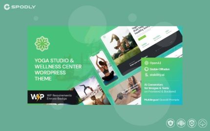 Wordpress Theme Mandala _ Yoga Studio and Wellness Center WordPress Theme + AI
