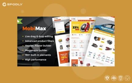 Wordpress Theme Mobimax - Auto Parts WordPress Theme + WooCommerce Shop