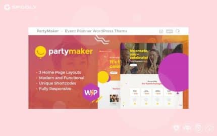 Wordpress Theme PartyMaker _ Event Planner & Wedding Agency WordPress Theme