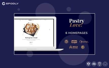 Wordpress Theme Pastry Love - Bakery & Cake Shop WordPress Theme