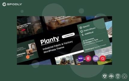 Wordpress Theme Planty - Fabric & Factory WordPress Theme