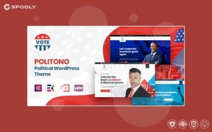 Wordpress Theme Politono - Political Election Campaign WordPress Theme