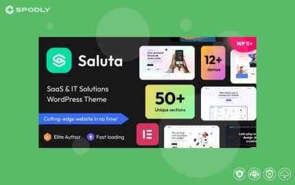 Wordpress Theme Saluta - SaaS & IT Solutions WordPress Theme