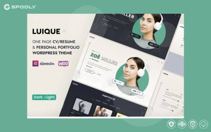 Wordpress ThemeLuique - Personal Portfolio WordPress Theme